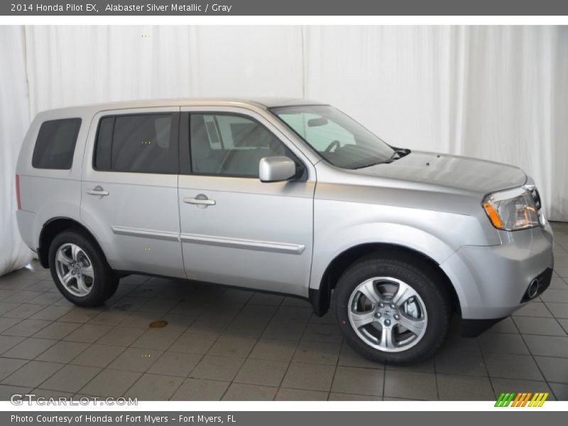Alabaster Silver Metallic / Gray 2014 Honda Pilot EX