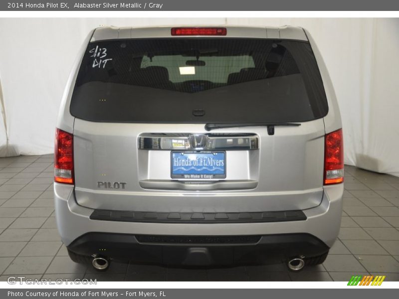 Alabaster Silver Metallic / Gray 2014 Honda Pilot EX