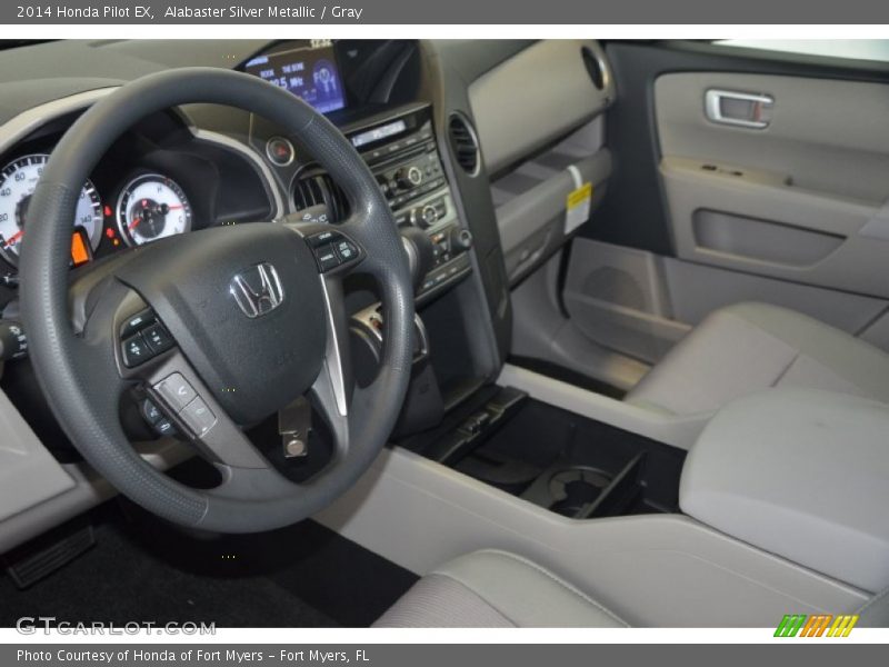 Alabaster Silver Metallic / Gray 2014 Honda Pilot EX