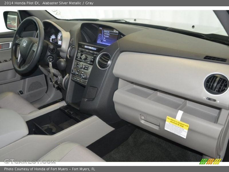 Alabaster Silver Metallic / Gray 2014 Honda Pilot EX