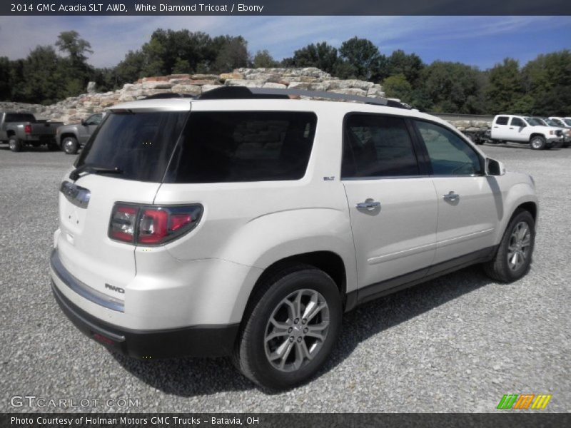 White Diamond Tricoat / Ebony 2014 GMC Acadia SLT AWD