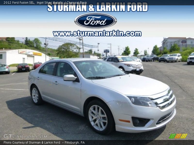 Ingot Silver Metallic / Charcoal Black 2012 Ford Fusion SEL