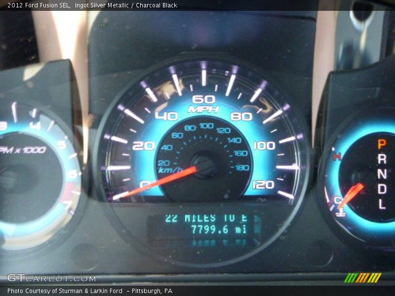 Ingot Silver Metallic / Charcoal Black 2012 Ford Fusion SEL