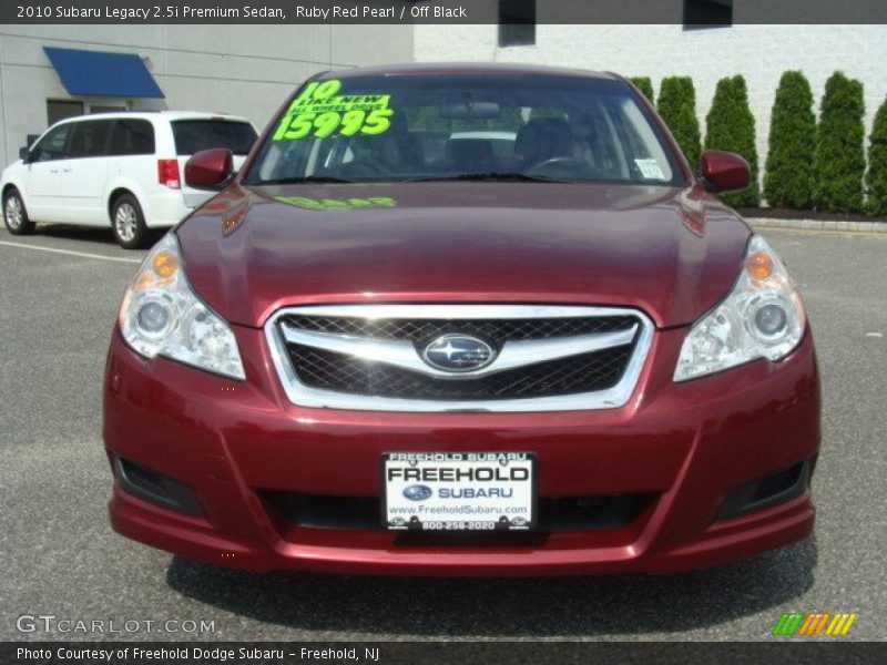 Ruby Red Pearl / Off Black 2010 Subaru Legacy 2.5i Premium Sedan