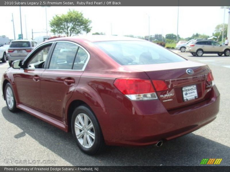 Ruby Red Pearl / Off Black 2010 Subaru Legacy 2.5i Premium Sedan