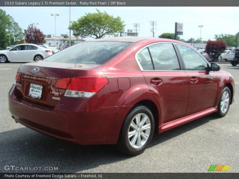 Ruby Red Pearl / Off Black 2010 Subaru Legacy 2.5i Premium Sedan