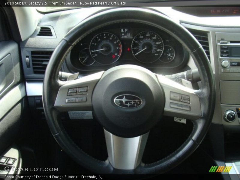 Ruby Red Pearl / Off Black 2010 Subaru Legacy 2.5i Premium Sedan