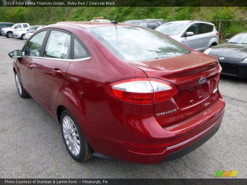 Ruby Red / Charcoal Black 2014 Ford Fiesta Titanium Sedan