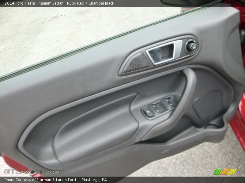 Ruby Red / Charcoal Black 2014 Ford Fiesta Titanium Sedan