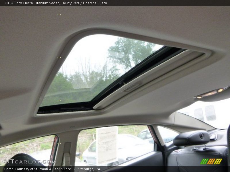Ruby Red / Charcoal Black 2014 Ford Fiesta Titanium Sedan