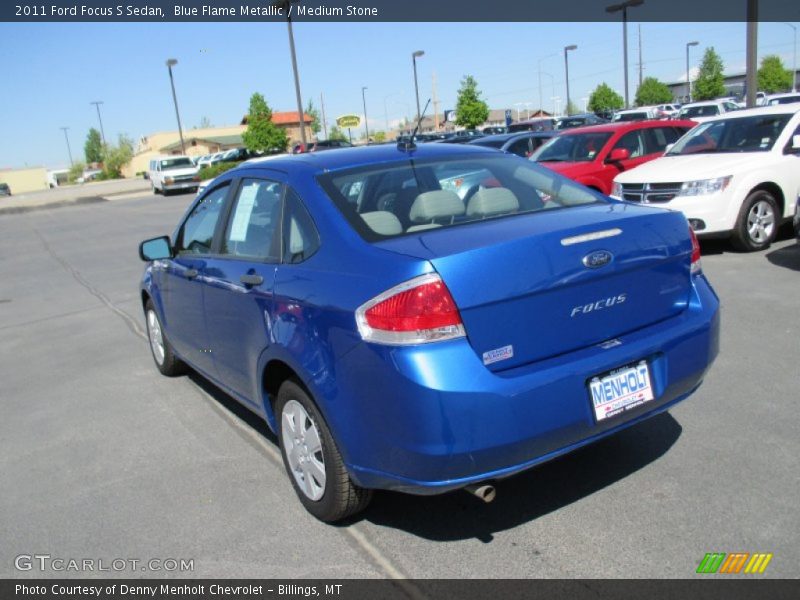 Blue Flame Metallic / Medium Stone 2011 Ford Focus S Sedan