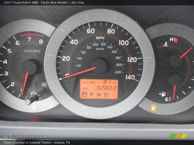 Pacific Blue Metallic / Ash Gray 2007 Toyota RAV4 4WD
