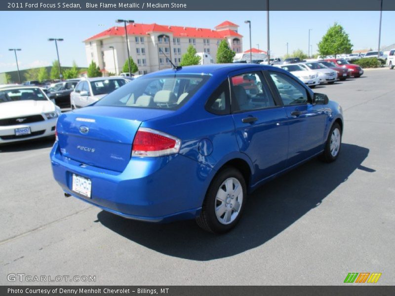 Blue Flame Metallic / Medium Stone 2011 Ford Focus S Sedan