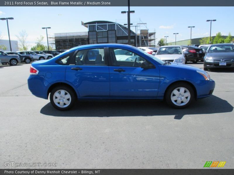 Blue Flame Metallic / Medium Stone 2011 Ford Focus S Sedan