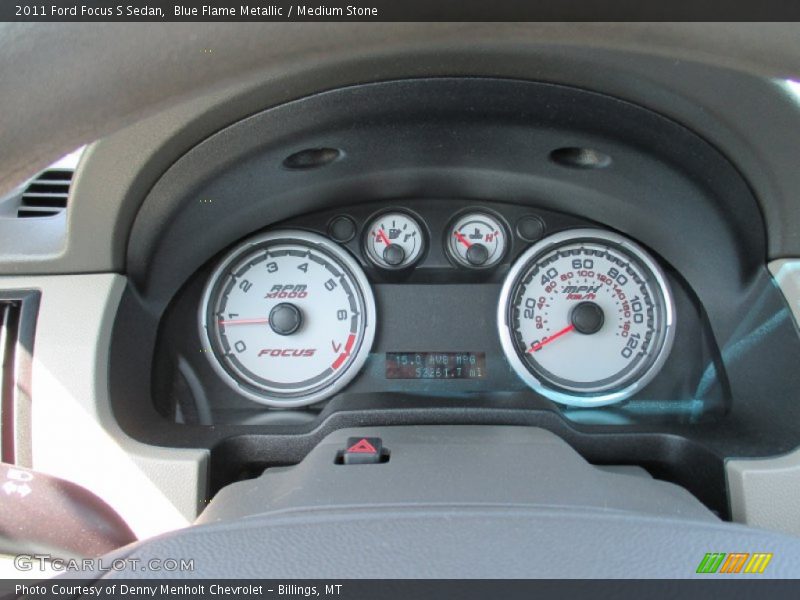 Blue Flame Metallic / Medium Stone 2011 Ford Focus S Sedan