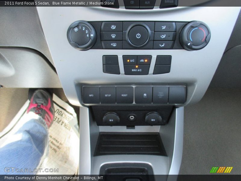 Blue Flame Metallic / Medium Stone 2011 Ford Focus S Sedan