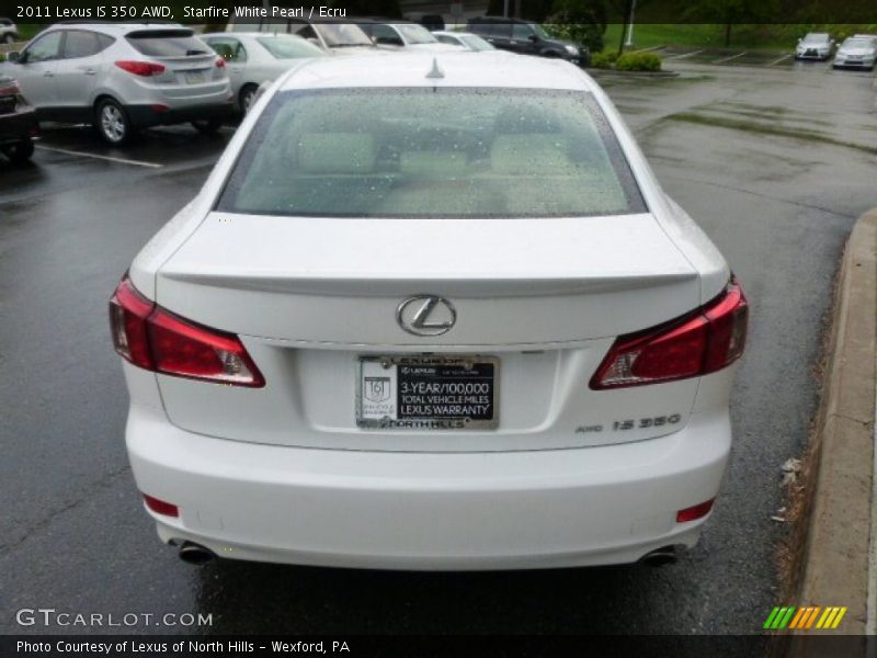 Starfire White Pearl / Ecru 2011 Lexus IS 350 AWD