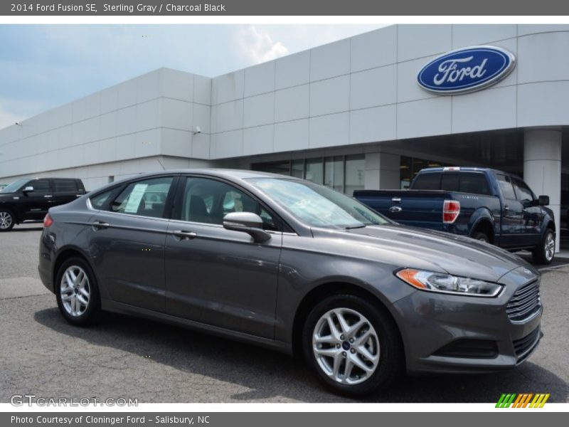 Sterling Gray / Charcoal Black 2014 Ford Fusion SE