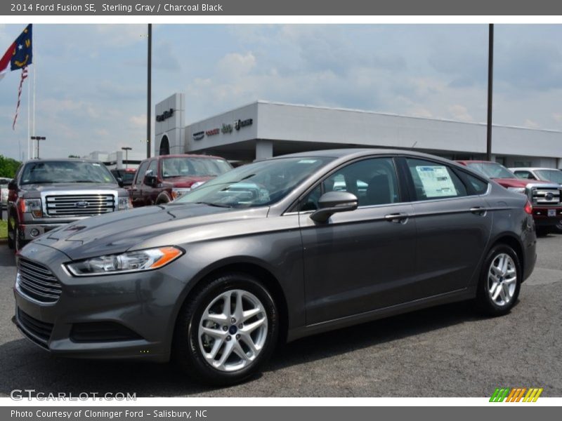 Sterling Gray / Charcoal Black 2014 Ford Fusion SE