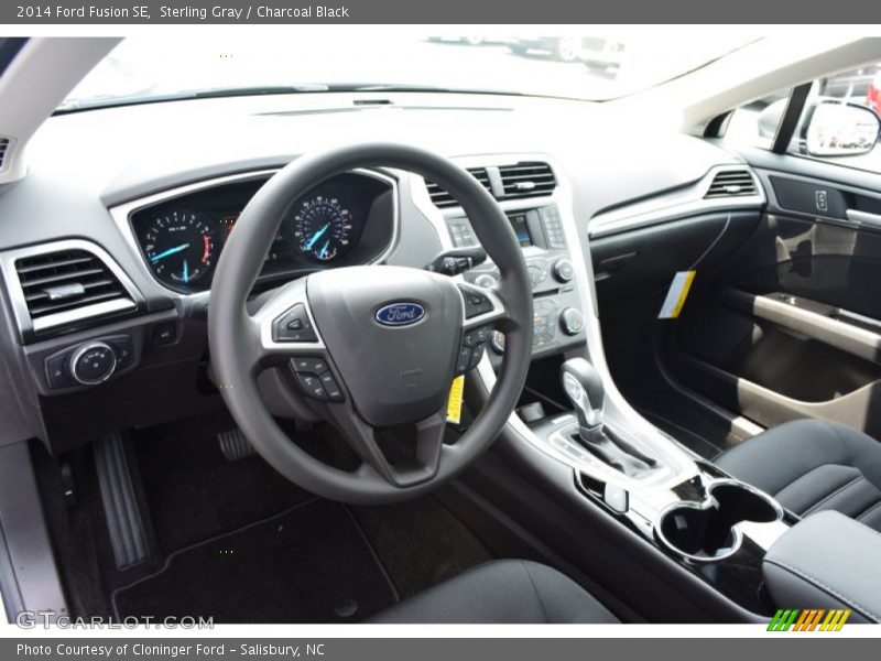 Sterling Gray / Charcoal Black 2014 Ford Fusion SE