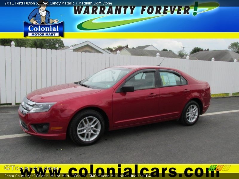 Red Candy Metallic / Medium Light Stone 2011 Ford Fusion S