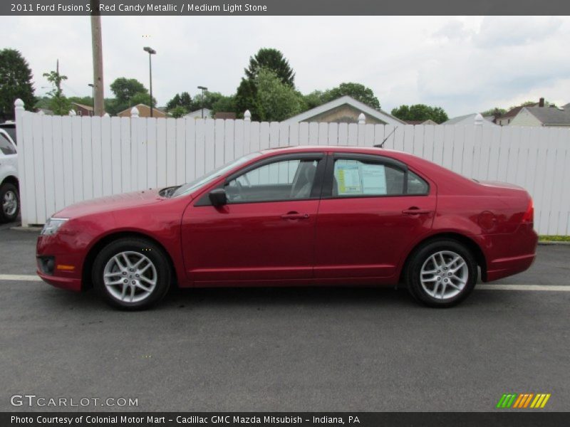 Red Candy Metallic / Medium Light Stone 2011 Ford Fusion S