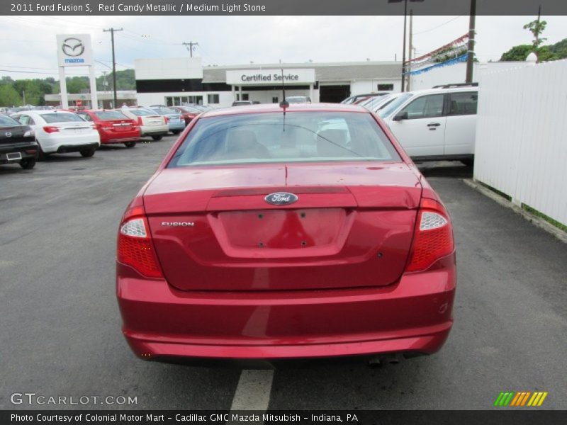 Red Candy Metallic / Medium Light Stone 2011 Ford Fusion S