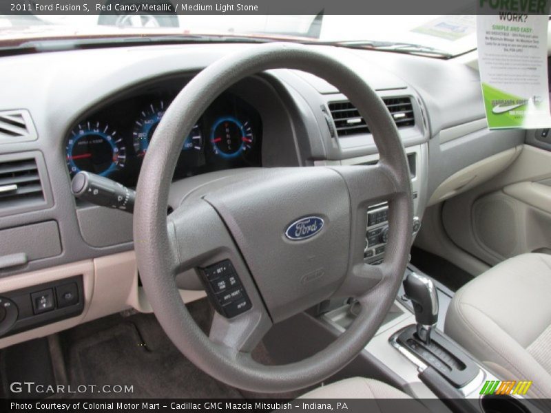 Red Candy Metallic / Medium Light Stone 2011 Ford Fusion S