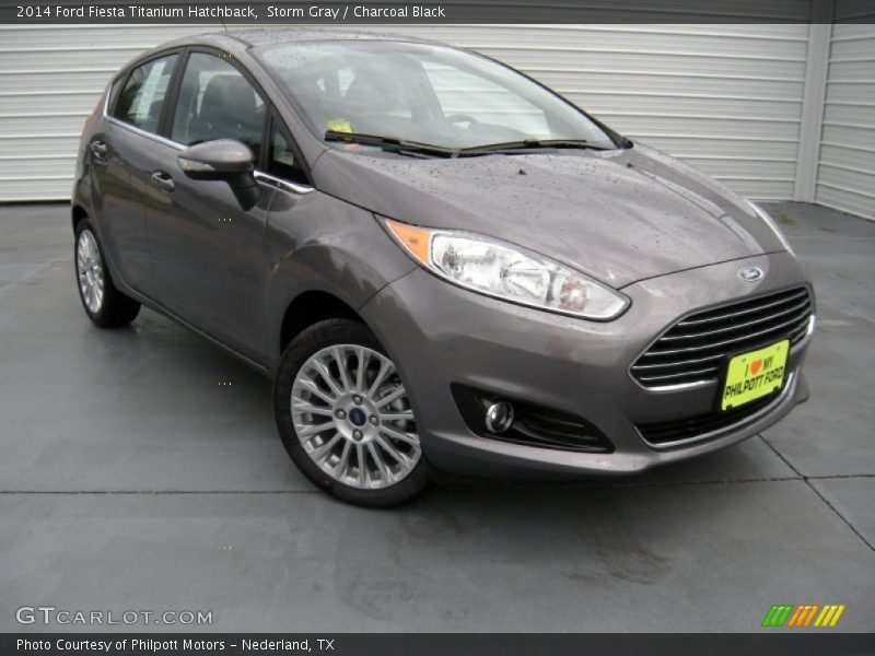 Storm Gray / Charcoal Black 2014 Ford Fiesta Titanium Hatchback
