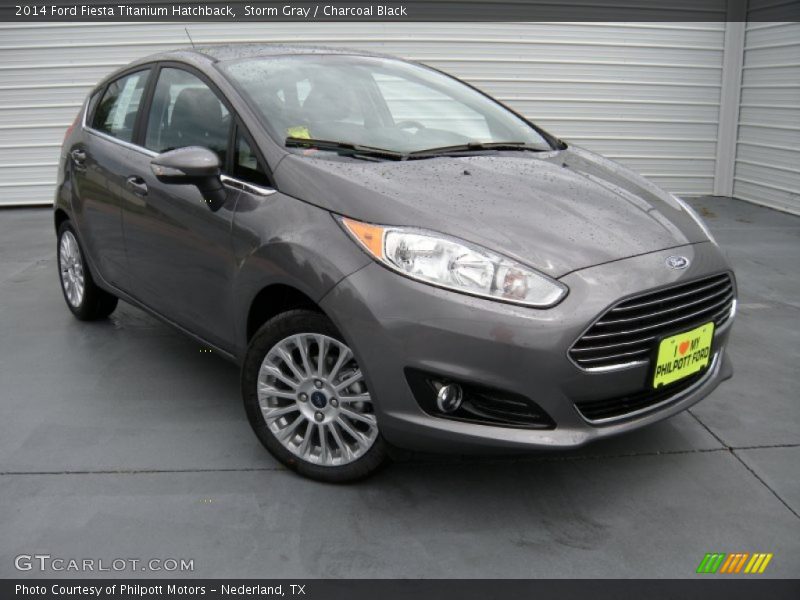Storm Gray / Charcoal Black 2014 Ford Fiesta Titanium Hatchback