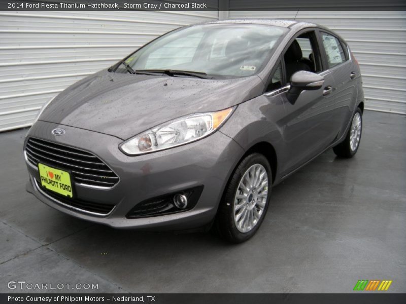 Storm Gray / Charcoal Black 2014 Ford Fiesta Titanium Hatchback