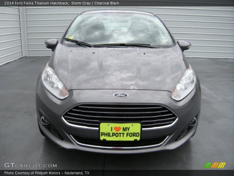 Storm Gray / Charcoal Black 2014 Ford Fiesta Titanium Hatchback