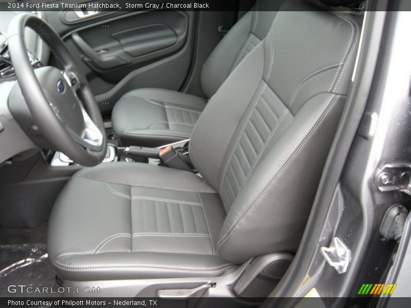 Storm Gray / Charcoal Black 2014 Ford Fiesta Titanium Hatchback