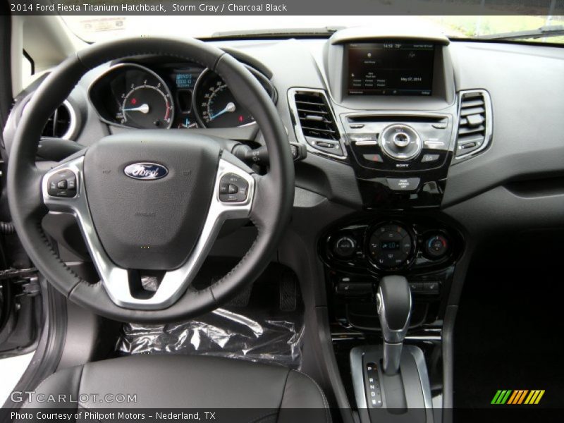 Storm Gray / Charcoal Black 2014 Ford Fiesta Titanium Hatchback