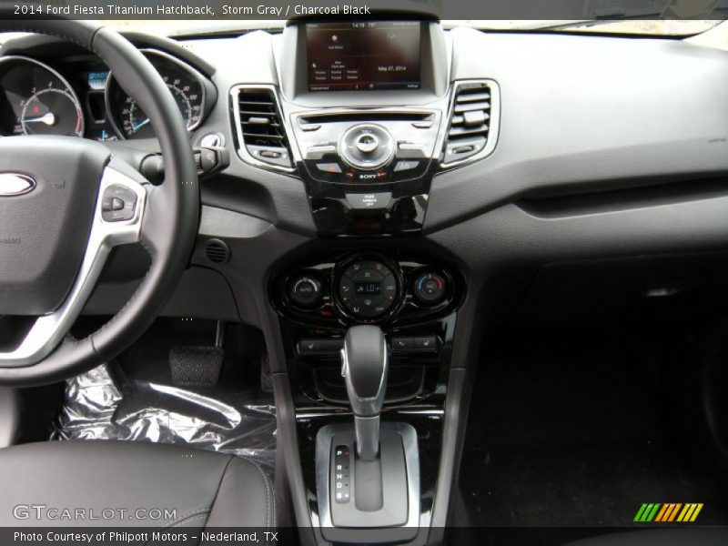 Storm Gray / Charcoal Black 2014 Ford Fiesta Titanium Hatchback