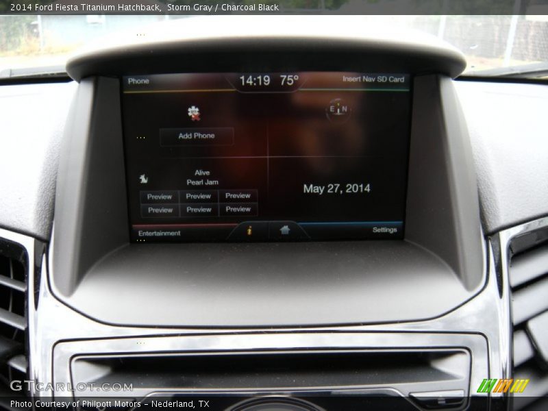 Storm Gray / Charcoal Black 2014 Ford Fiesta Titanium Hatchback