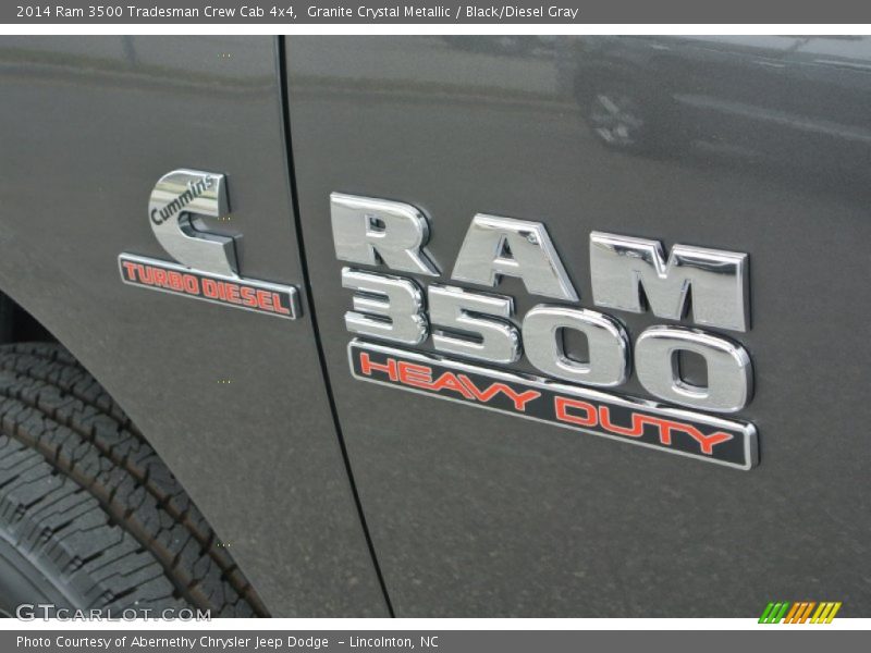 Granite Crystal Metallic / Black/Diesel Gray 2014 Ram 3500 Tradesman Crew Cab 4x4