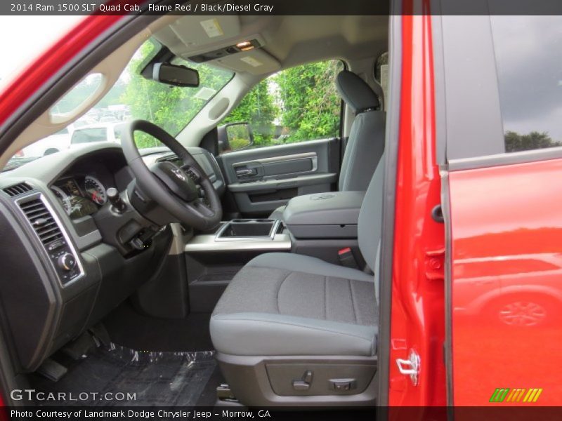 Flame Red / Black/Diesel Gray 2014 Ram 1500 SLT Quad Cab