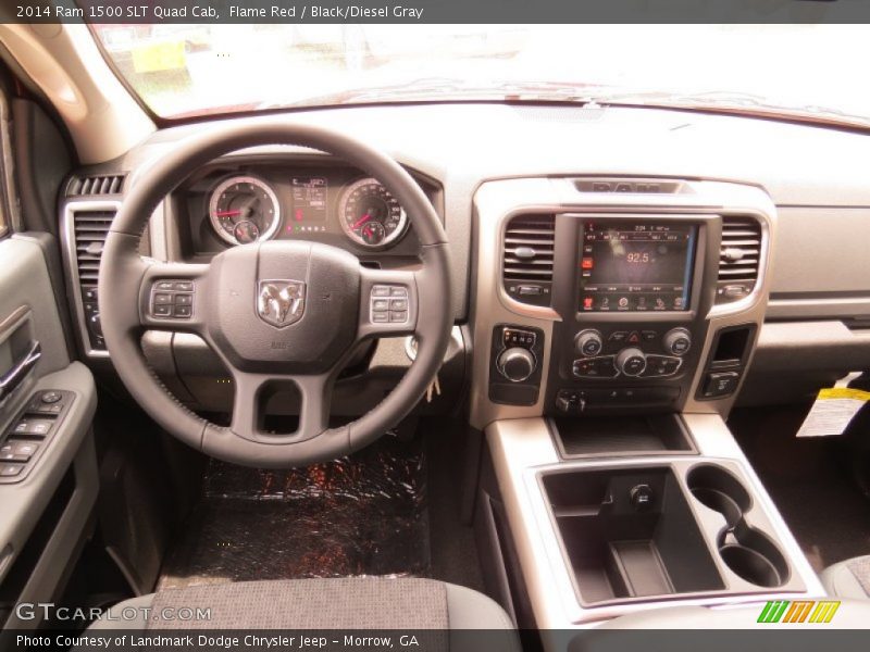 Flame Red / Black/Diesel Gray 2014 Ram 1500 SLT Quad Cab