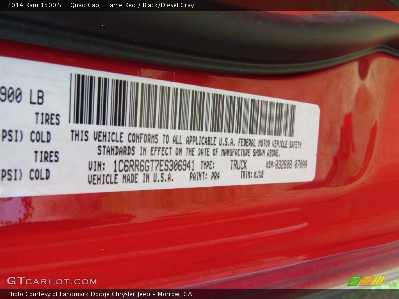 Flame Red / Black/Diesel Gray 2014 Ram 1500 SLT Quad Cab