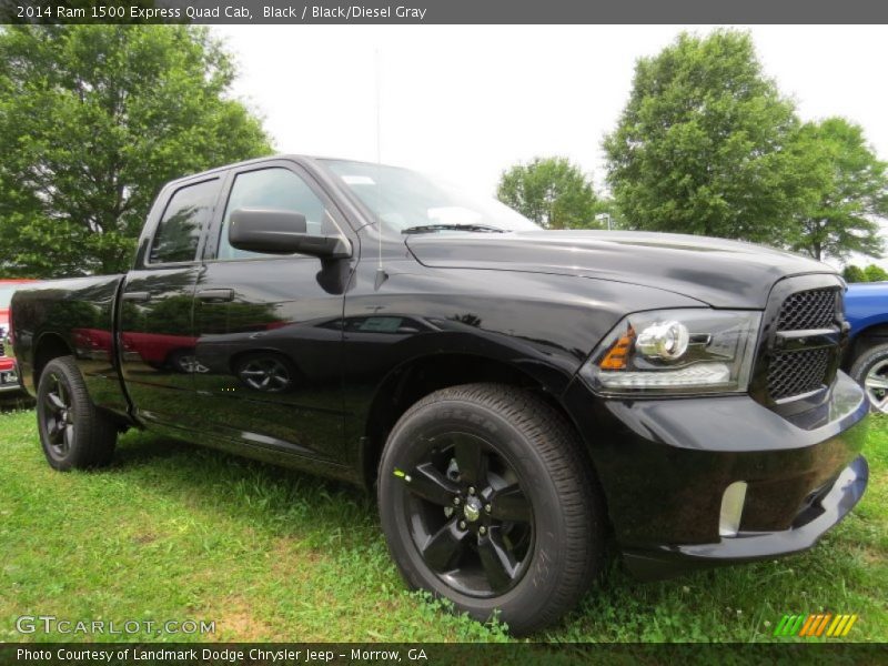 Black / Black/Diesel Gray 2014 Ram 1500 Express Quad Cab