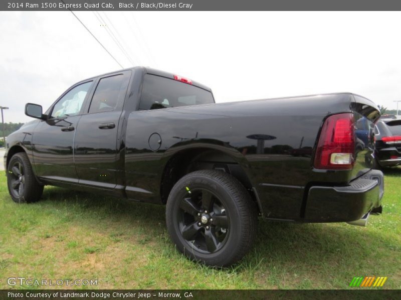 Black / Black/Diesel Gray 2014 Ram 1500 Express Quad Cab