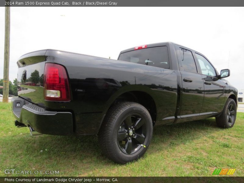 Black / Black/Diesel Gray 2014 Ram 1500 Express Quad Cab