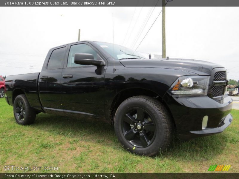 Black / Black/Diesel Gray 2014 Ram 1500 Express Quad Cab