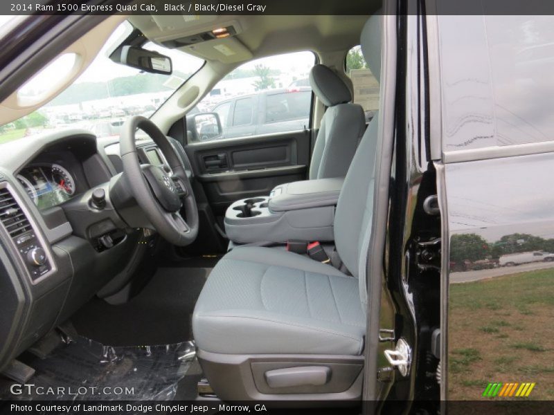 Black / Black/Diesel Gray 2014 Ram 1500 Express Quad Cab