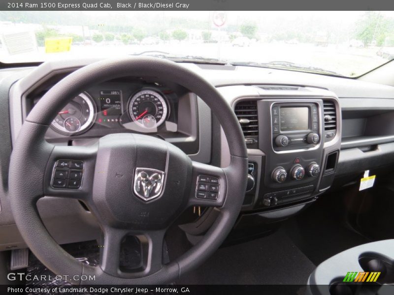 Black / Black/Diesel Gray 2014 Ram 1500 Express Quad Cab