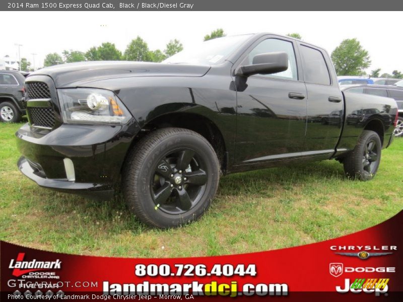 Black / Black/Diesel Gray 2014 Ram 1500 Express Quad Cab