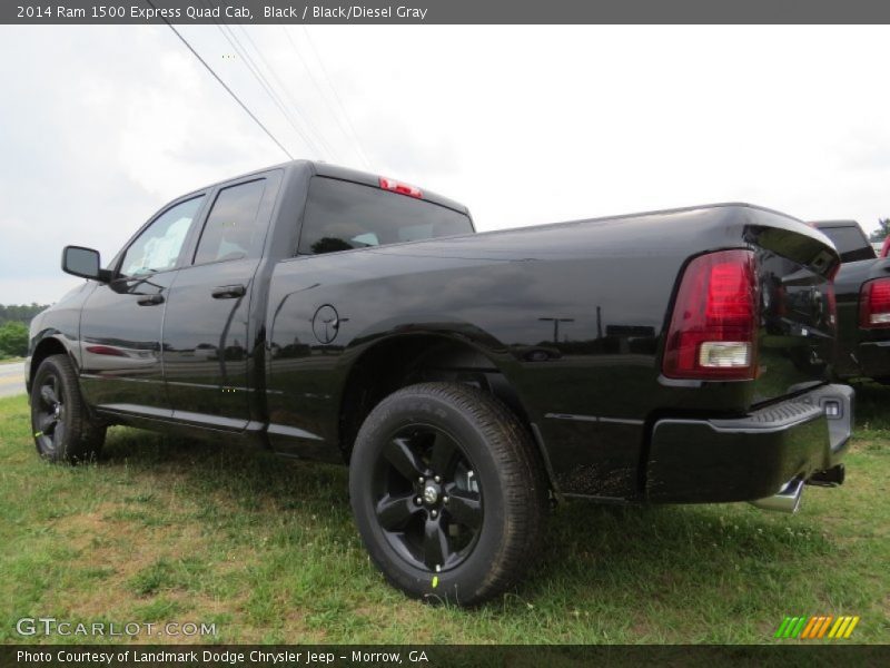 Black / Black/Diesel Gray 2014 Ram 1500 Express Quad Cab