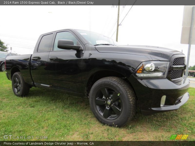 Black / Black/Diesel Gray 2014 Ram 1500 Express Quad Cab