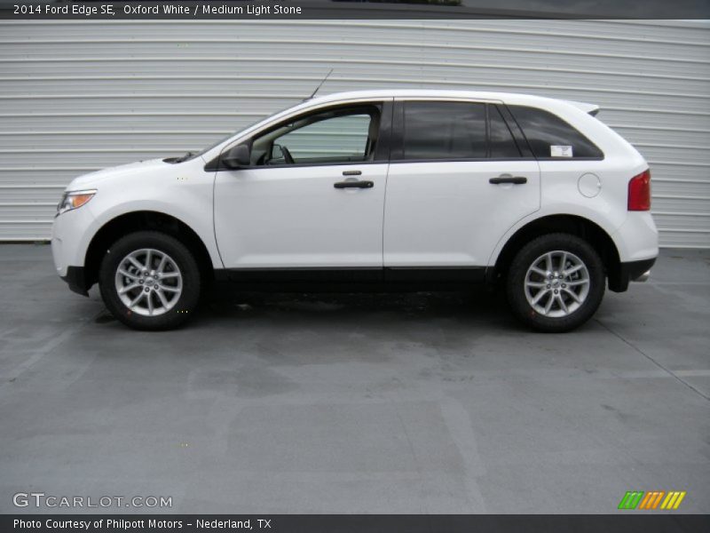 Oxford White / Medium Light Stone 2014 Ford Edge SE